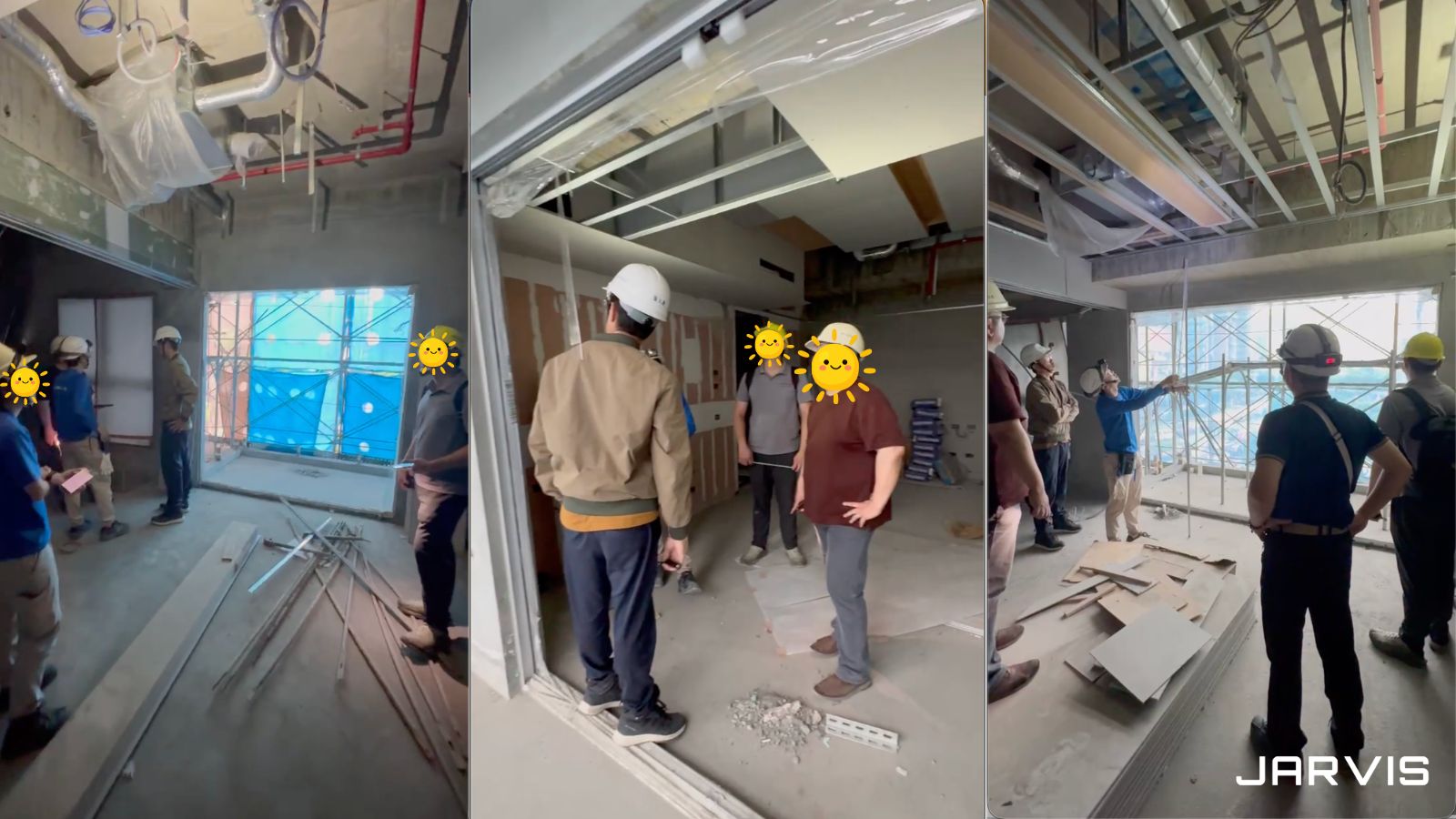 水電階段 JARVIS 團隊與室內設計師三方技術對接,預留智能開關與電動窗簾供電位置|賈維斯科技 JARVIS