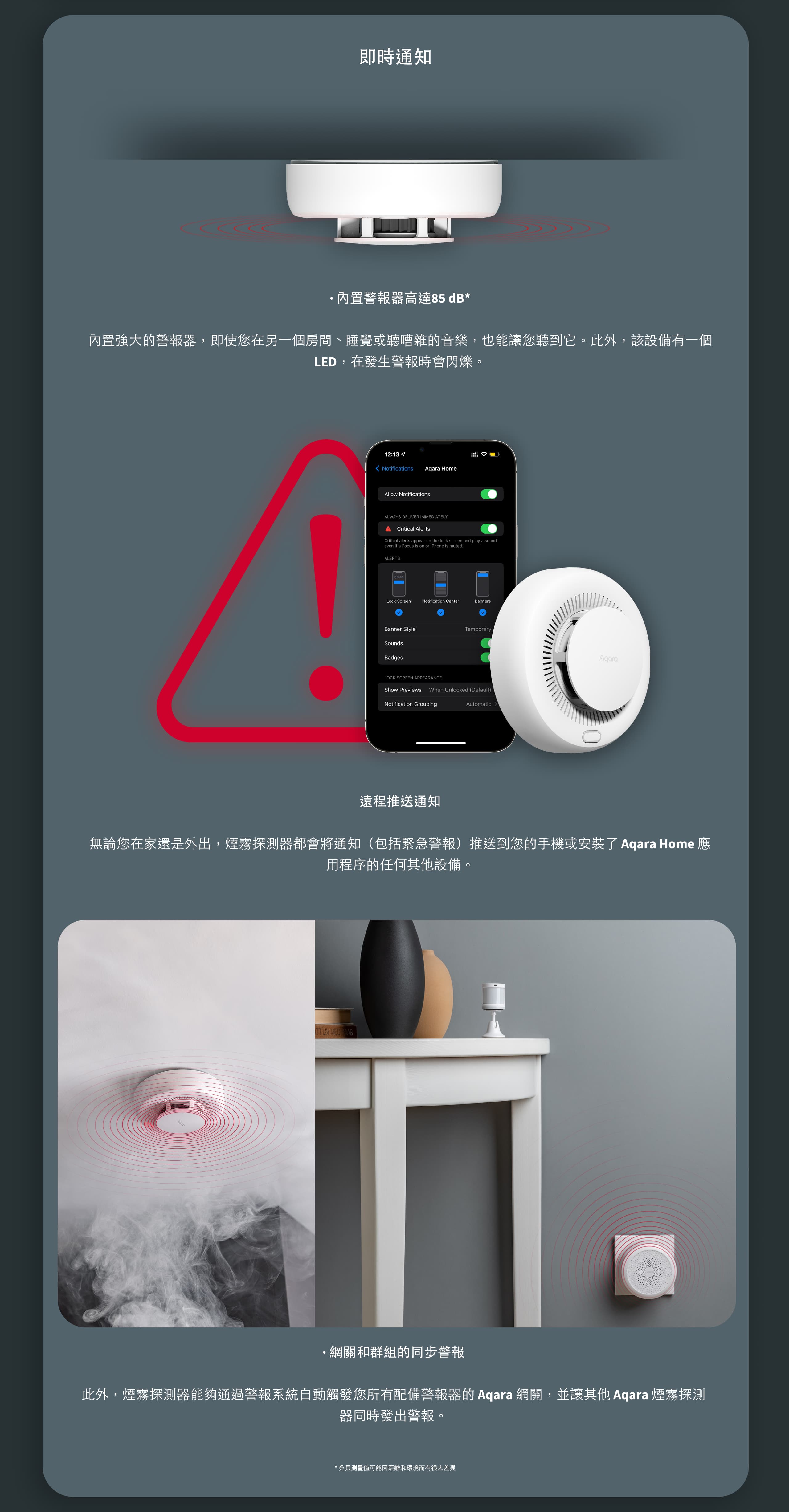 Aqara 煙霧偵測警報器 產品介紹圖 3