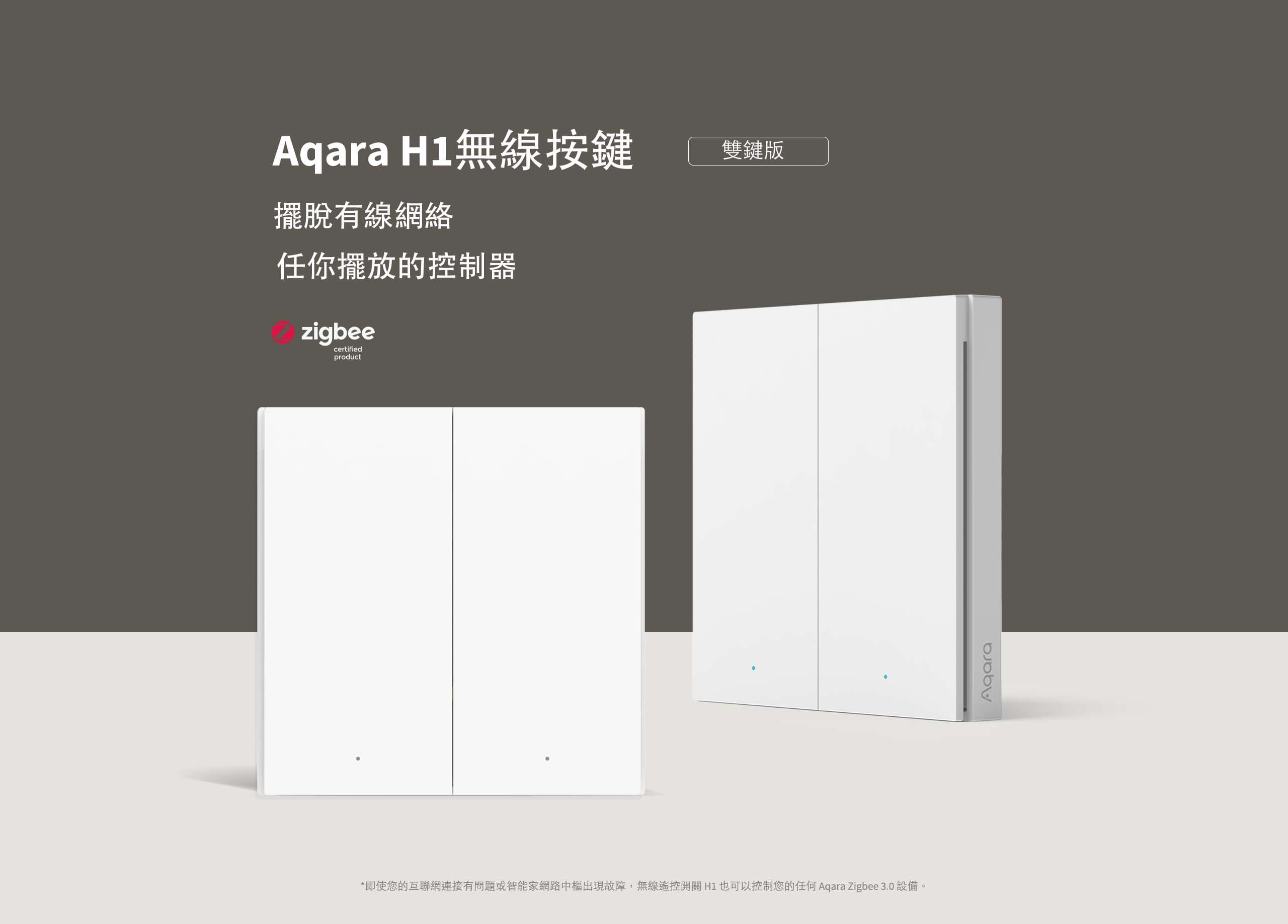 Aqara H1無線按鍵雙鍵版 產品介紹圖 1