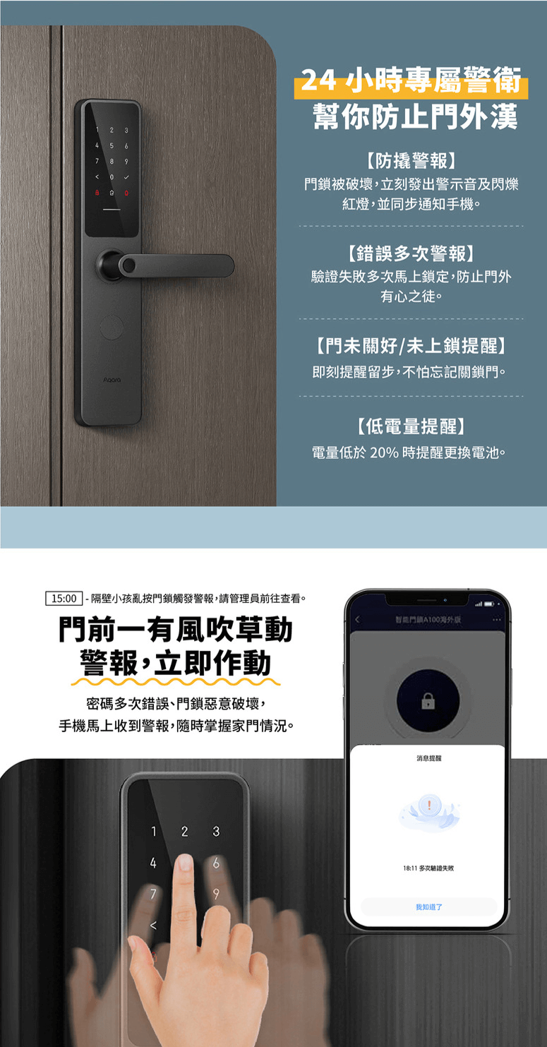 Aqara A100 智能門鎖 產品介紹圖 6