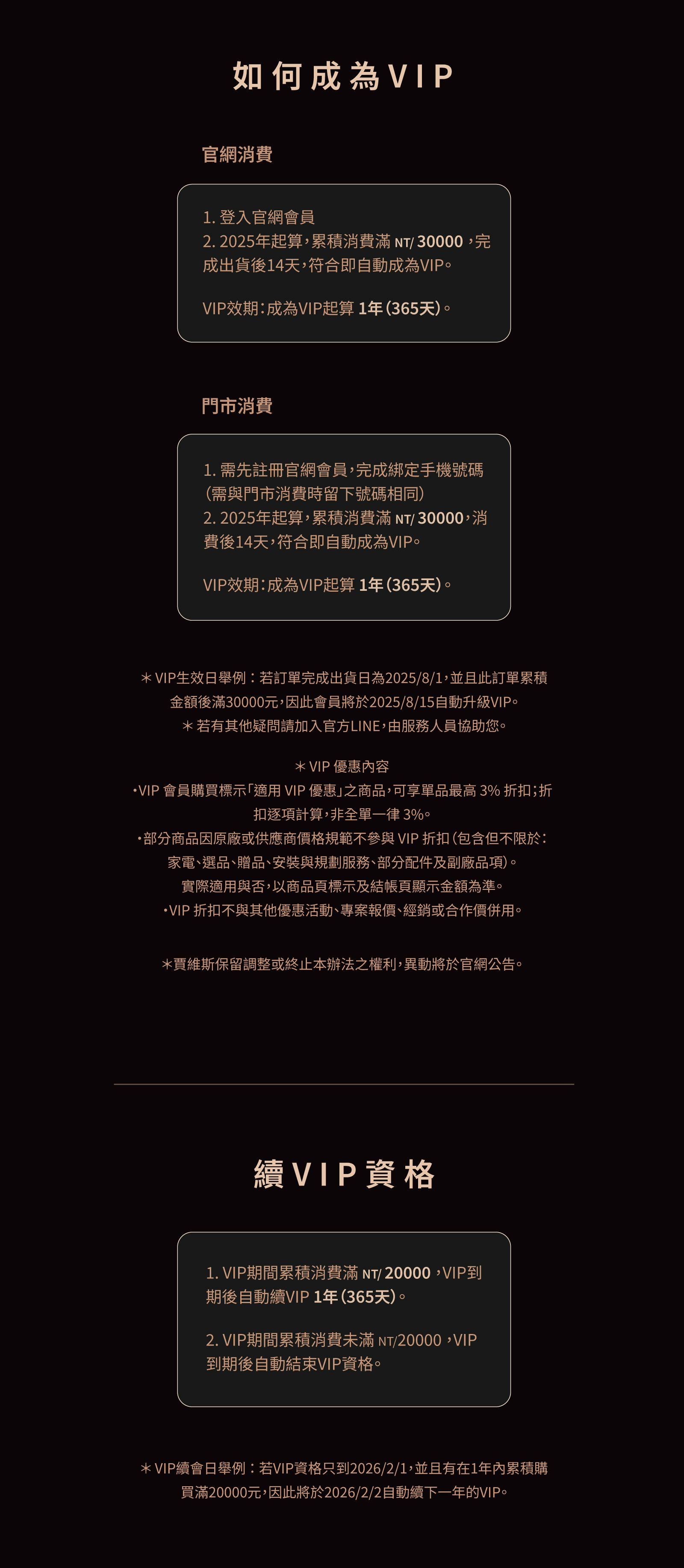 VIP權益
