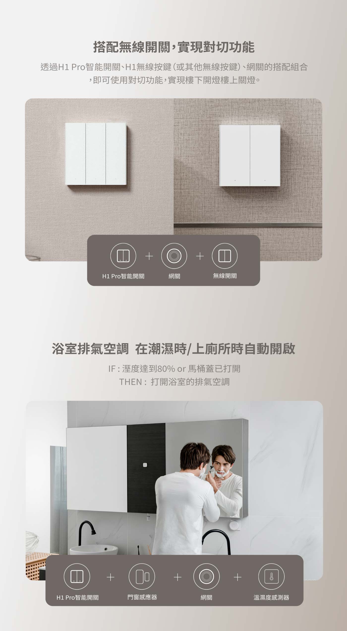Aqara H1 Pro智能開關-零火版-皎月白-雙鍵 產品介紹圖 3