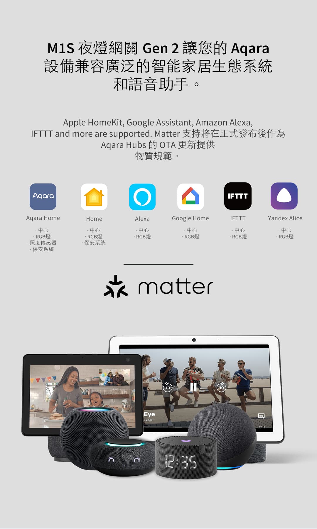 Aqara M1S Gen2 夜燈網關 產品介紹圖 7