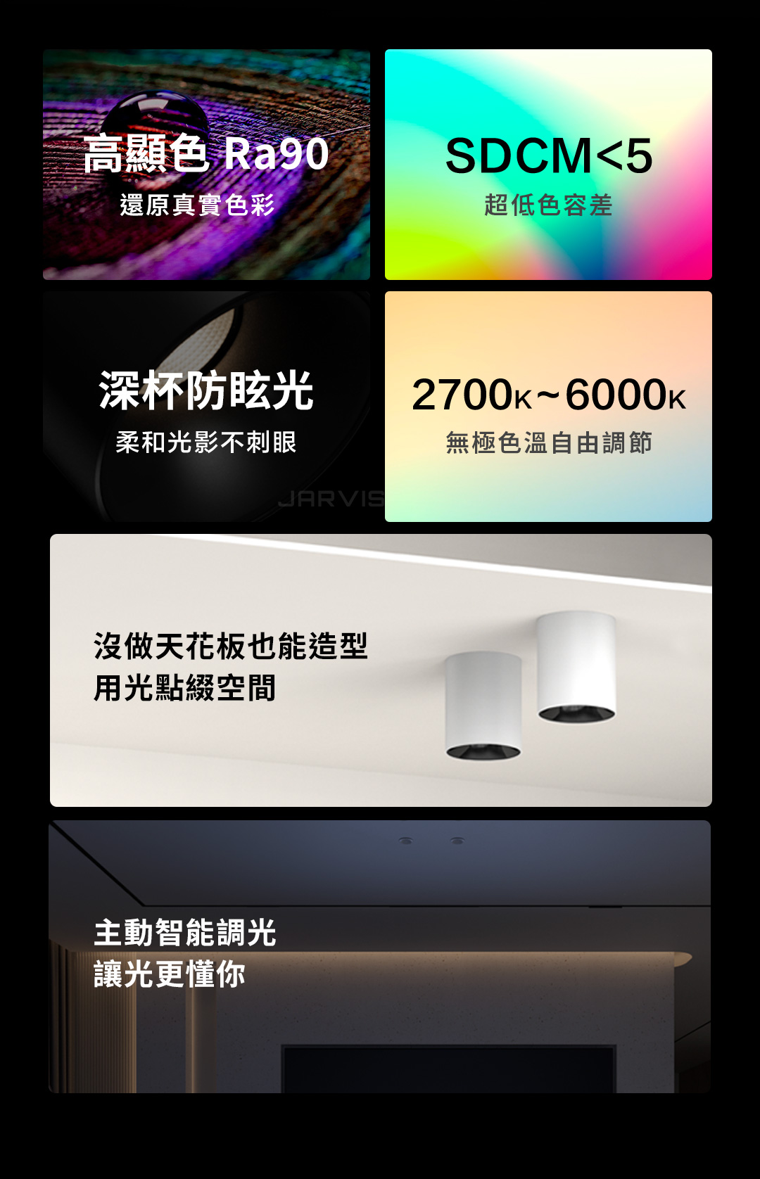 Aqara 明裝筒射燈T1-黑 (60°)