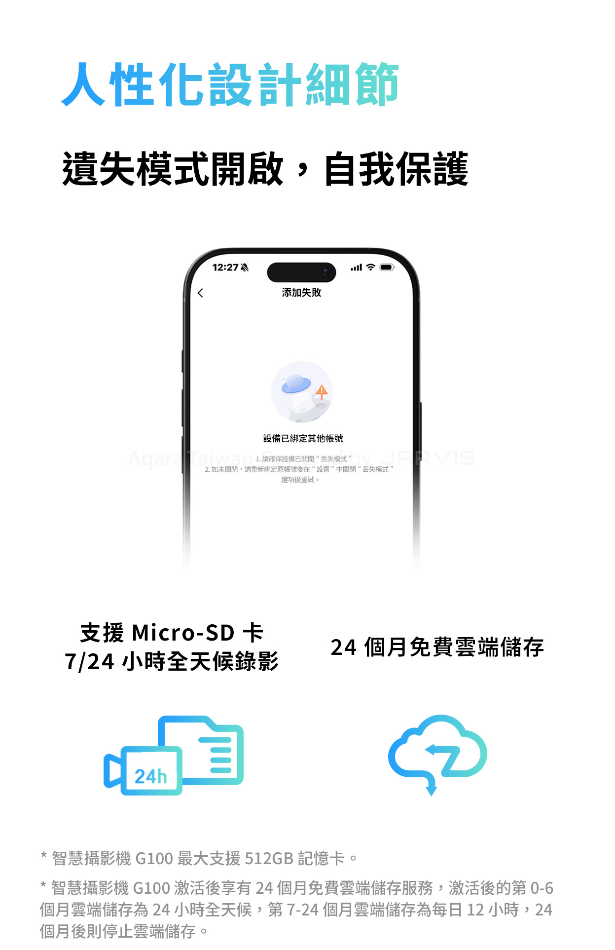 Aqara 智能攝影機 G100 白/黑