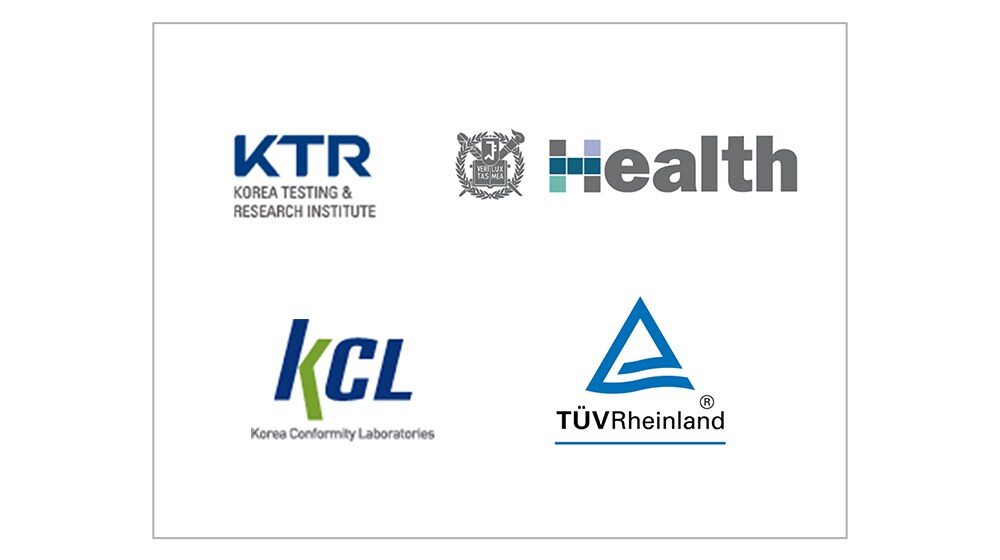 KTR / SNU 公共衛生研究生院 / KCL / TUV Rheinland 認證