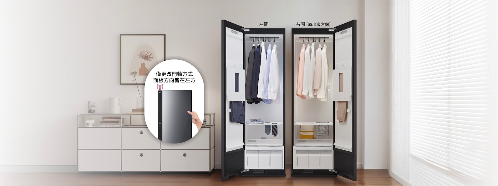 可更改開門方向