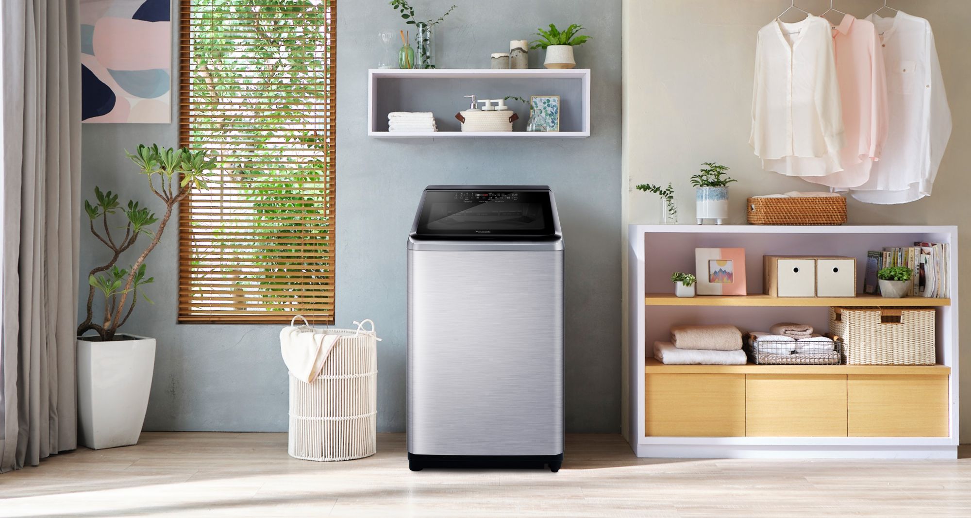 Panasonic NA-V190NMS-S 智能聯網變頻直立式溫水洗衣機