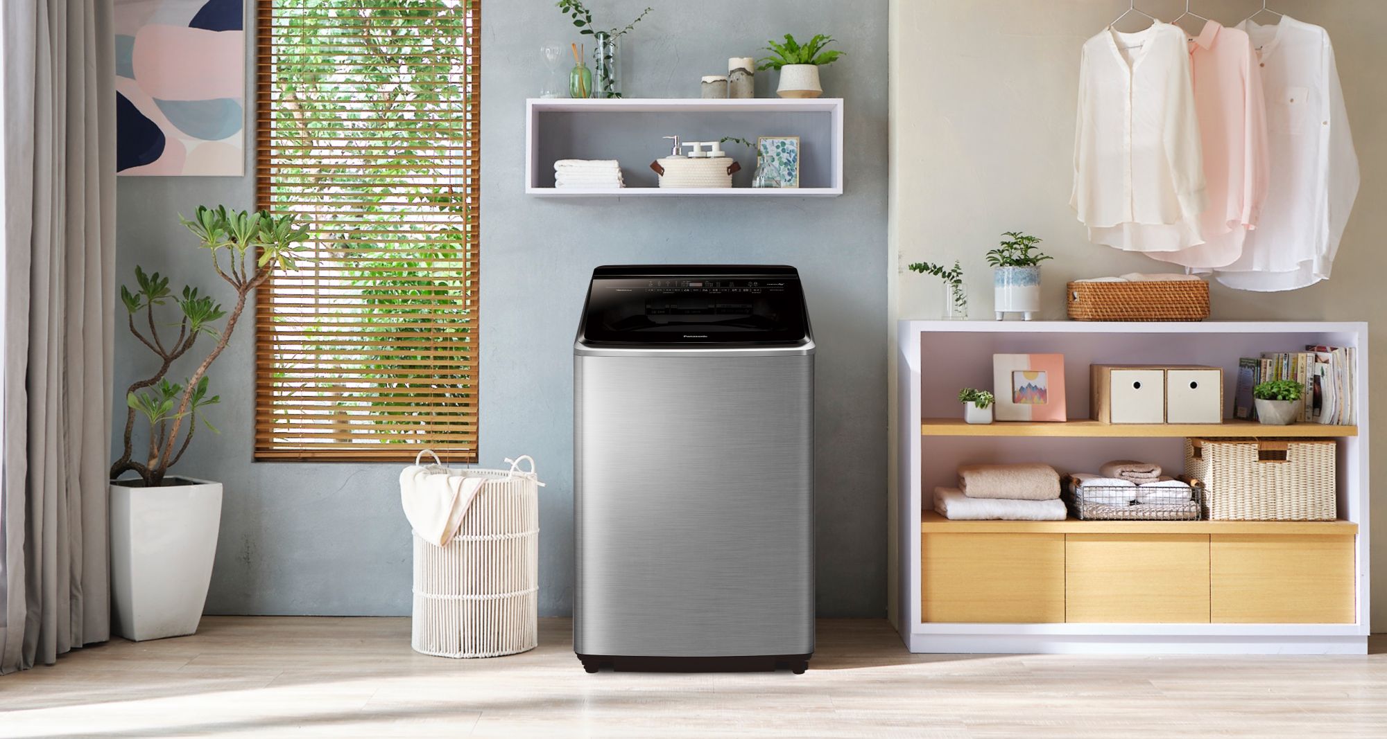 Panasonic NA-V220NMS-S 智能聯網變頻直立式溫水洗衣機