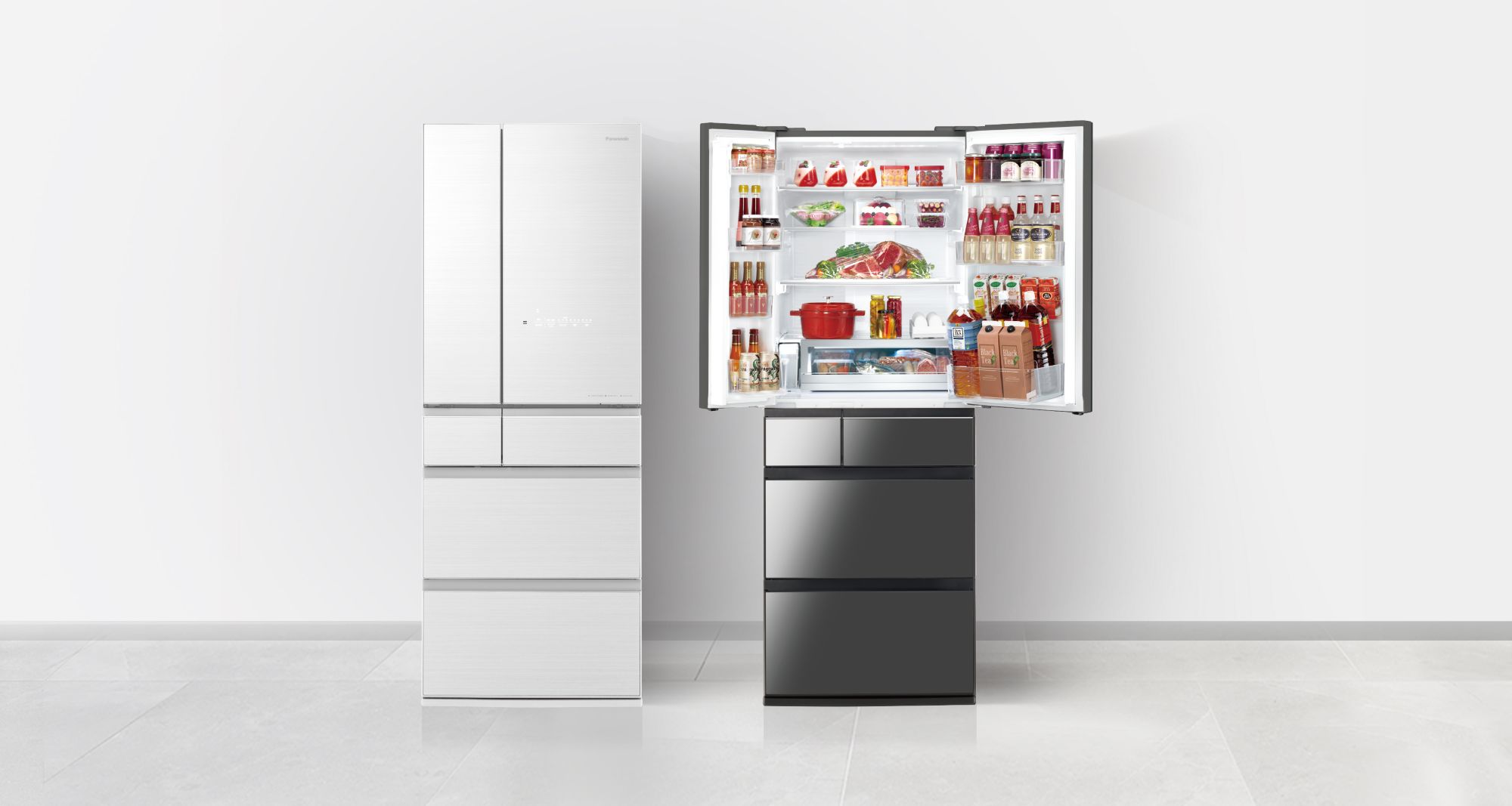 Panasonic NR-F551WX 六門電冰箱 鑽石黑 翡翠白