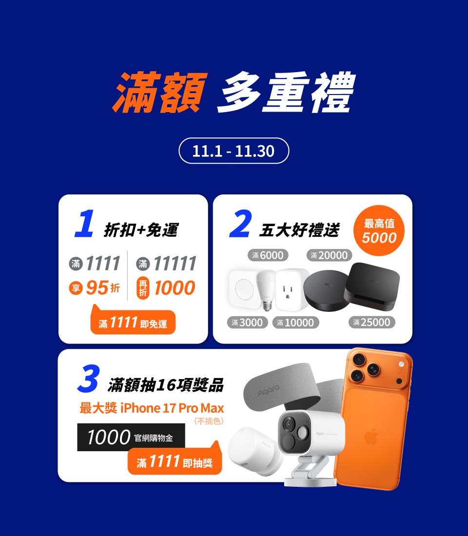 11月滿額多重禮