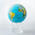 經典湛藍行政區域圖 MOVA Globe