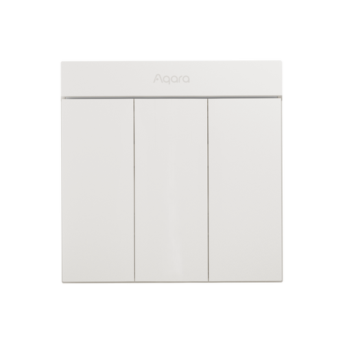 Aqara H1M 智能牆壁開關-三鍵, 選擇顏色: 梨花白 | 賈維斯智能家居