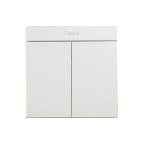 Aqara H1M 智能牆壁開關-雙鍵, 選擇顏色: 梨花白 | 賈維斯智能家居