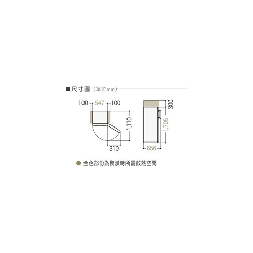 Panasonic NR-FZ215AV-S 尺寸圖