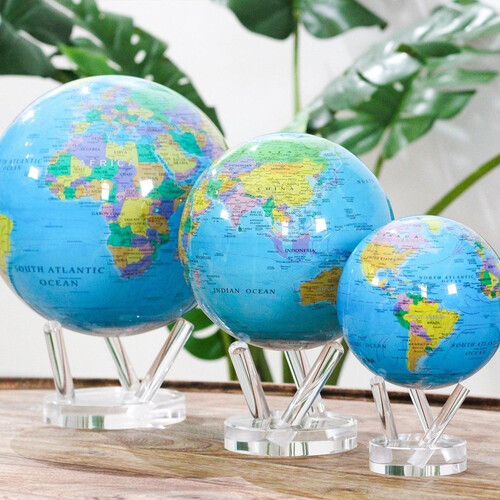 經典湛藍行政區域圖 MOVA Globe
